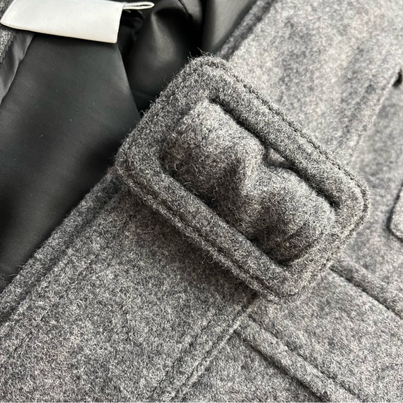 G Label By Goop Virgin Wool Belted Midi Skirt Size 8 Charcoal Gray Made In Italy - Picture 7 of 12